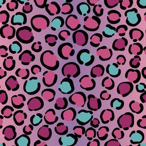 Leopard marks - purple, pink, turquoise
