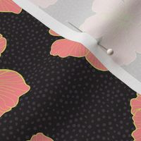 Hibiscus and Dots - Black