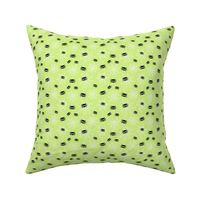 tiny spiders and webs pastel lime green » halloween