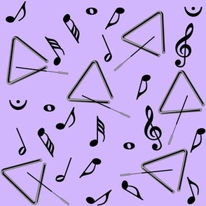 Percussion Triangle Music Notes Purple