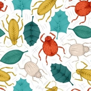Colourful Bugs and Leaves
