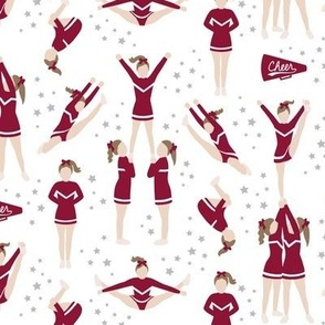 Cheerleading Stunts Cardinal Dark Red