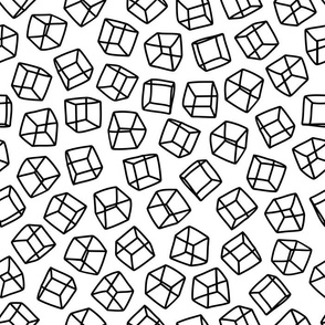 3D Cubes // Black on White