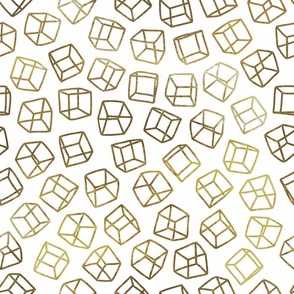 3D Cubes // White