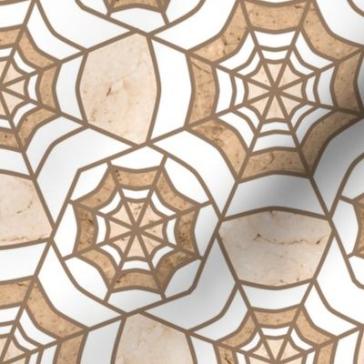 Web Deco- Marble Textured Geometric- White Desert Sand- Regular Scale
