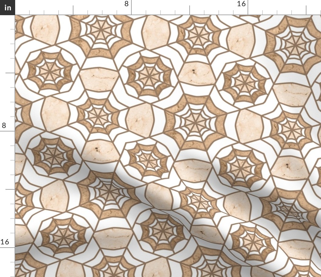 Web Deco- Marble Textured Geometric- White Desert Sand- Regular Scale