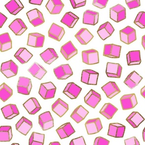 3D Cubes // Pink