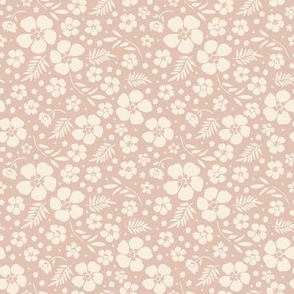 Boho floral, blush pink ( small ) 