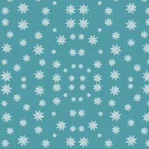 Snowflake Aqua/white
