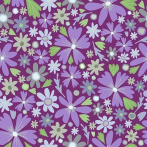 Cute Floral purple, 18 inch