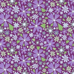 Cute Floral purple, 12 inch