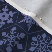 snowflakes - blue - regular scale