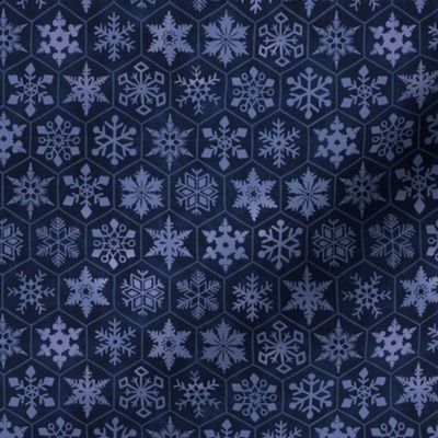 snowflakes - blue - small scale