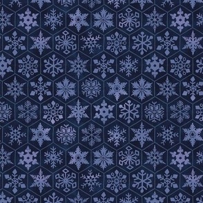 snowflakes - blue - small scale