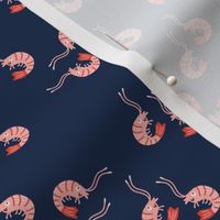 Swimming Shrimp on Perfect Navy