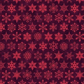 snowflakes - red - small scale