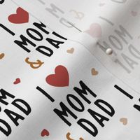 I Love Mom & Dad / White - Valentine's Day, Hearts, Kids, Valentine
