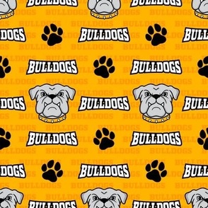 Bulldog Mascot Gold Yellow