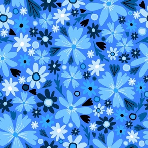 Cute Floral blue, 18 inch