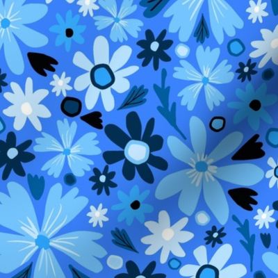 Cute Floral blue, 12 inch