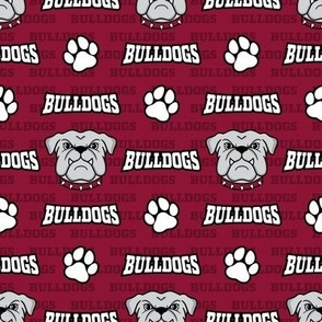 Bulldogs Mascot Cardinal Red Dark Red