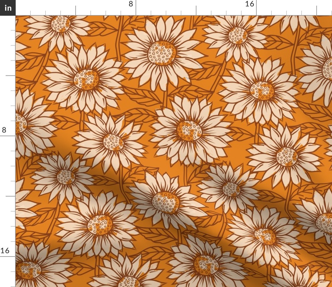 Sunflowers in Orange