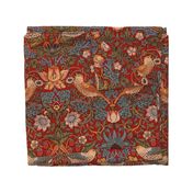 Strawberry Thief Redux ~ William Morris ~   Provence on Turkey Red 