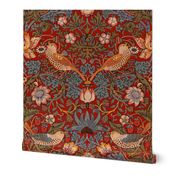 Strawberry Thief Redux ~ William Morris ~   Provence on Turkey Red 