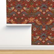 Strawberry Thief Redux ~ William Morris ~   Provence on Turkey Red 