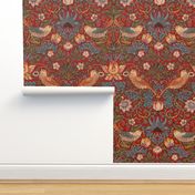 Strawberry Thief Redux ~ William Morris ~   Provence on Turkey Red 