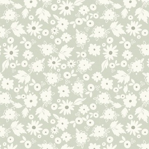 soft blue ivory ditsy floral farmhouse cottage  floral hygge tonal homespun farmhouse millenialgrand neutral terriconraddesigns