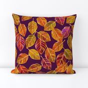 Fall Foliage on Purple