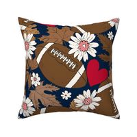 Football Fall and Florals Patriots - extra large scale