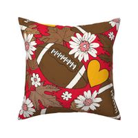 Football Fall and Florals KC Chiefs - extra large scale