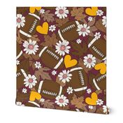 Football Fall and Florals Washington - extra large scale