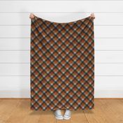 Fall Textured Plaid 2 - orange, gold, grey  - large scale