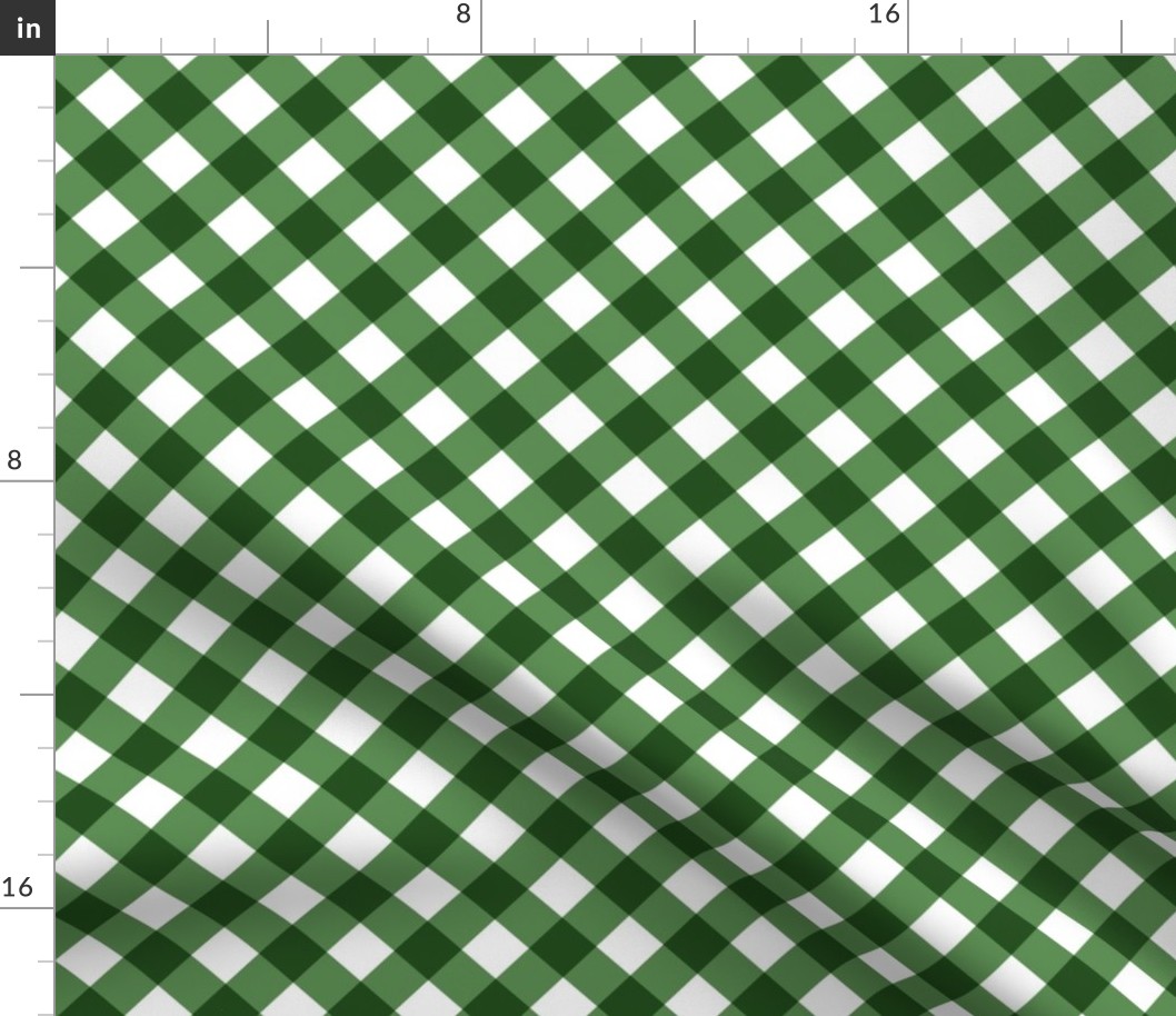 Kelly Green Gingham Large Bias