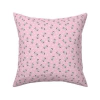 Baby Emperor Penguins - pink with snowflakes, small scale