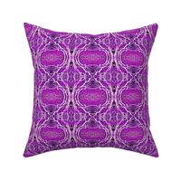 Ornamental Ogee, Deep Vibrant Purple 