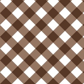 Mocha Gingham Large Bias