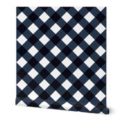 Navy Gingham Large Bias