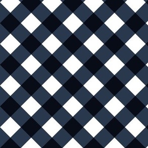 Navy Gingham Large Bias