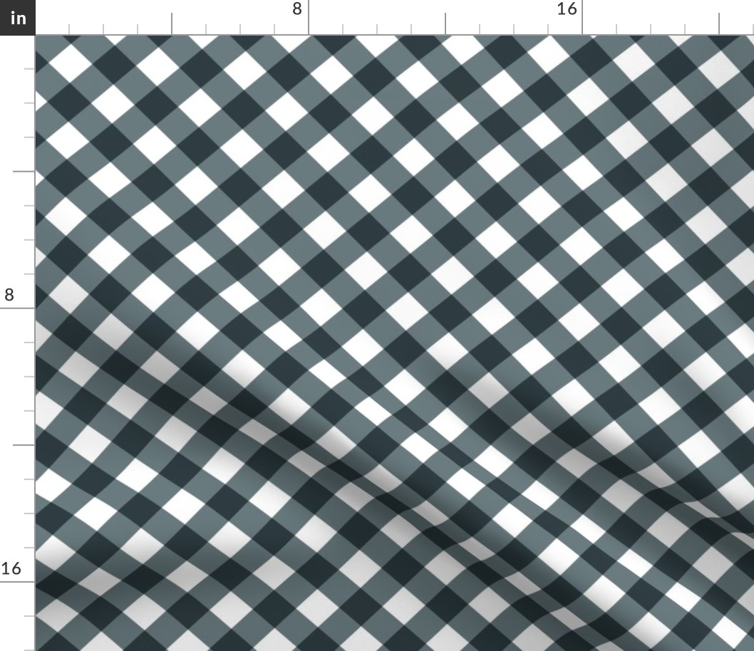 Slate Gingham Large Bias