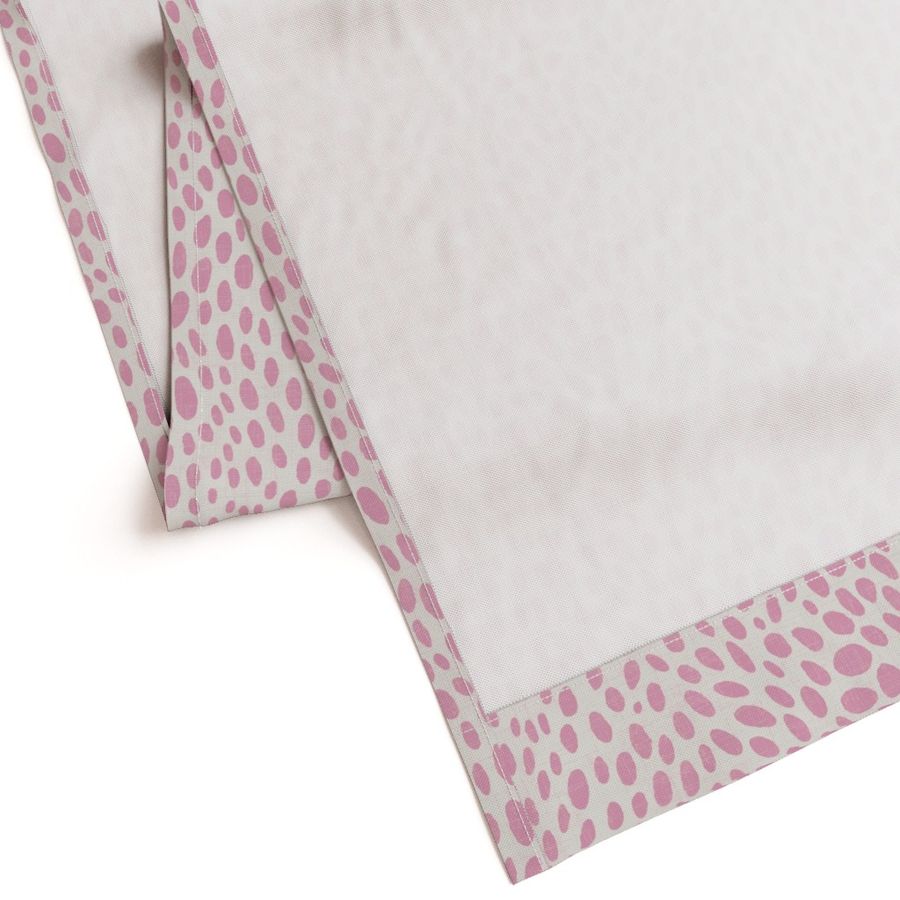 large pale pink dots on linen texture