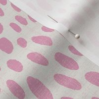 large pale pink dots on linen texture