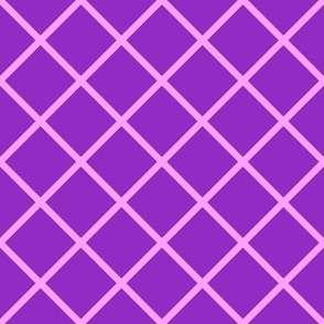 DSC5 - Medium - Diagonal Grid in Purple and Pink