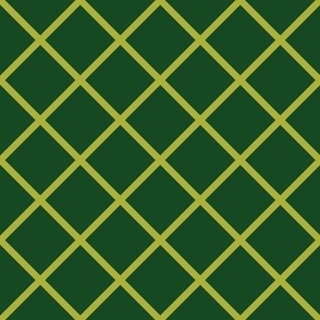 DSC13 - Medium - Diagonally Checked Grid in Olive Green