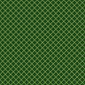 DSC13 - Small - Diagonally Checked Grid in Olive Green