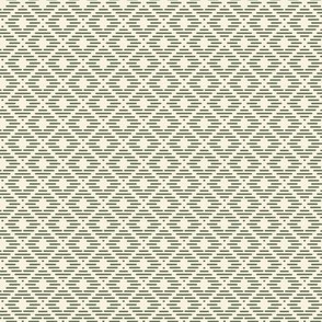 Quill Diamond light: Sage Green & Antique White  Geometric, Lodge, American Indian, Cabin, Southwest