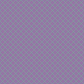 DSC15 - Small - Diagonally Checked Grid in Purple and Green